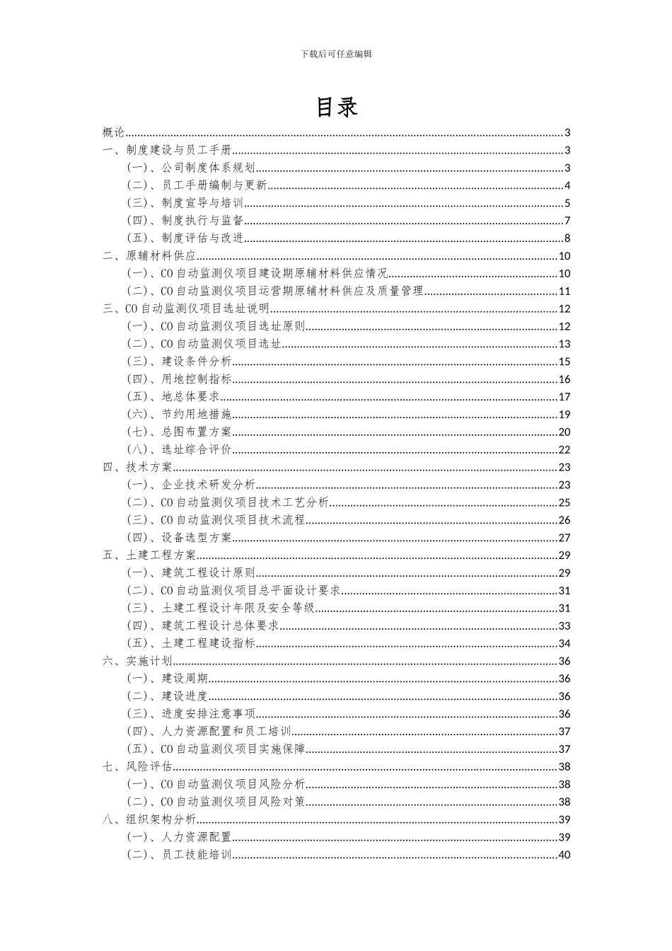 2024年CO自动监测仪项目可行性分析报告_第2页