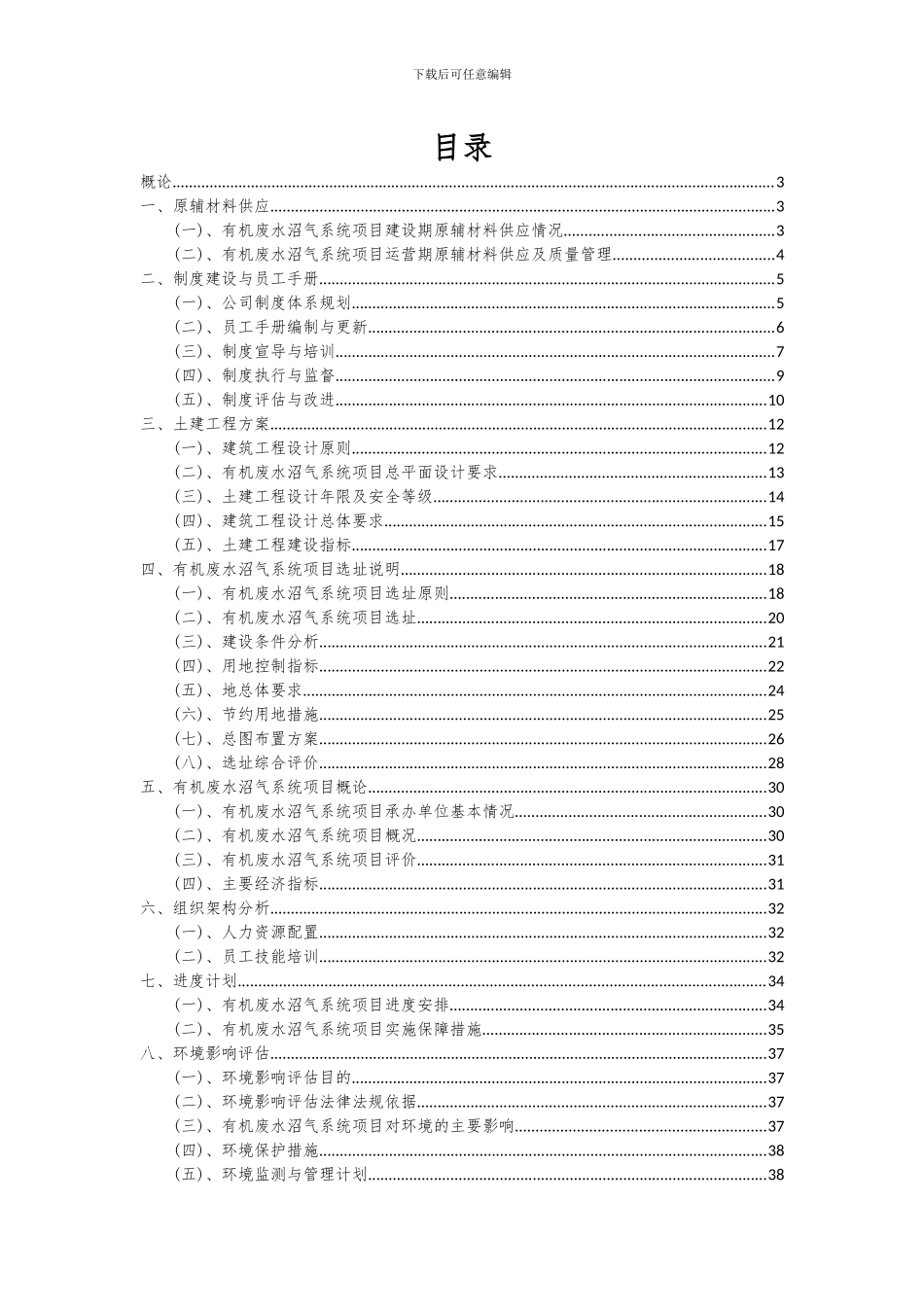 2024年有机废水沼气系统项目可行性研究报告_第2页
