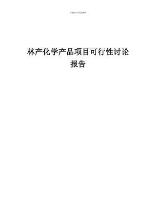 2024年林产化学产品项目可行性研究报告