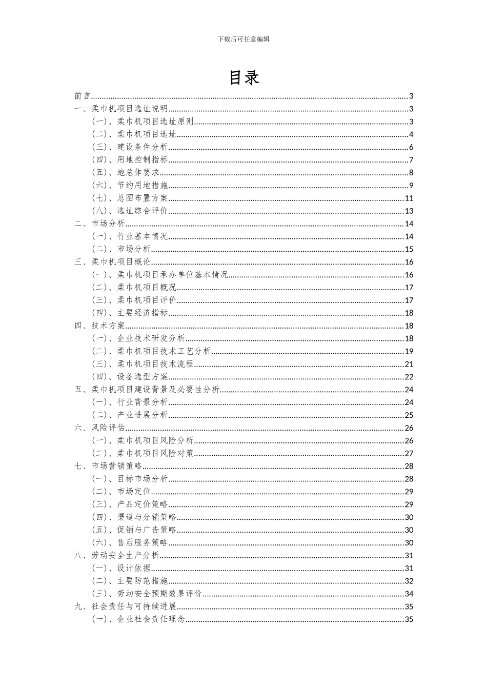 2024年柔巾机项目可行性分析报告_第2页