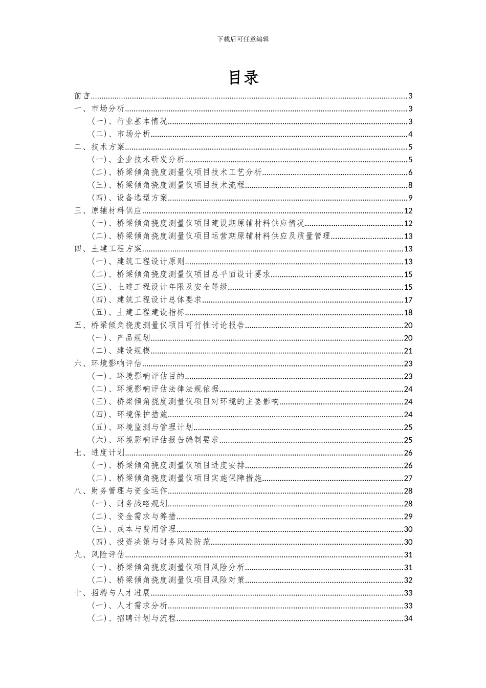 2024年桥梁倾角挠度测量仪项目可行性研究报告_第2页