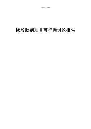 2024年橡胶助剂项目可行性研究报告