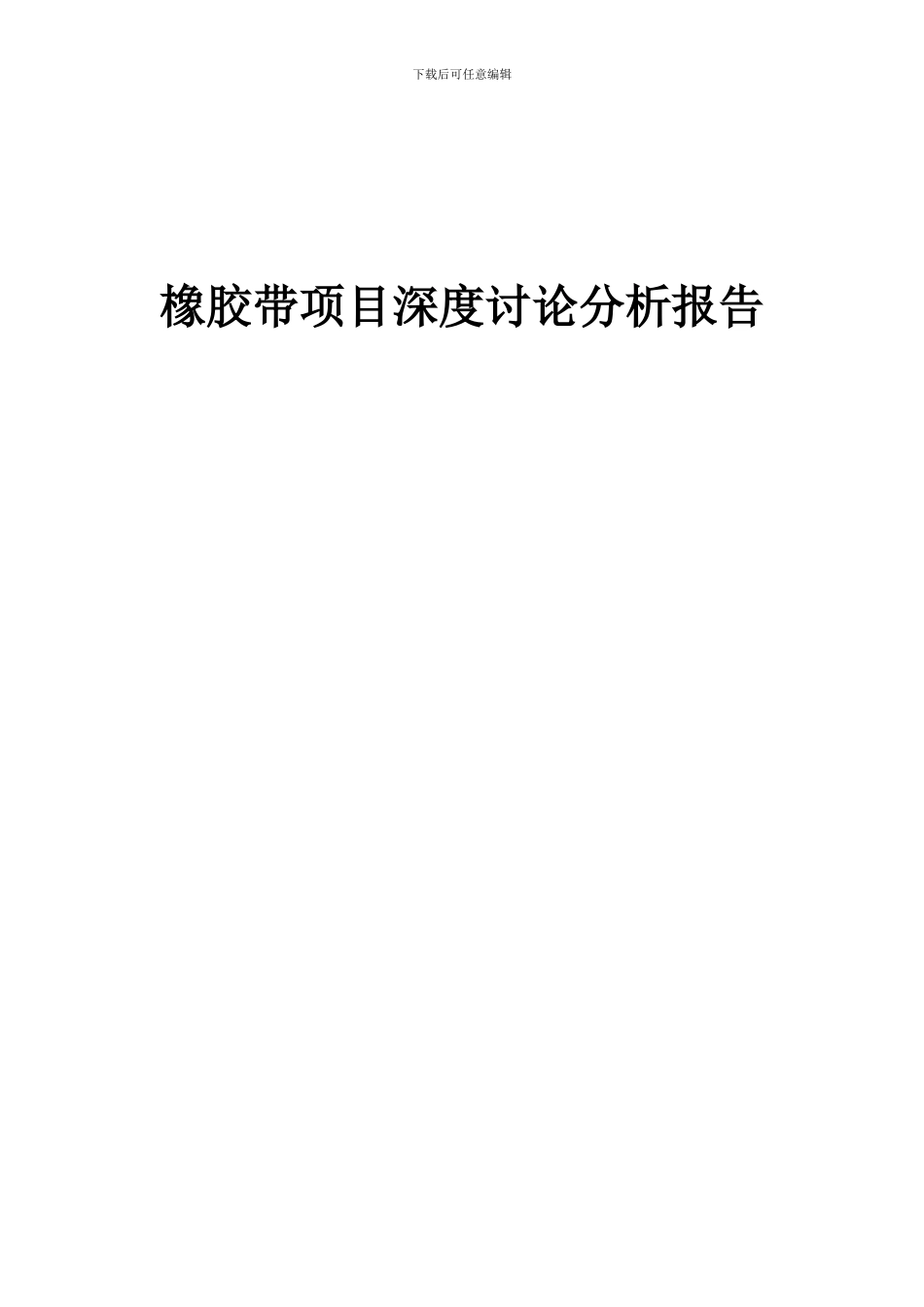 2024年橡胶带项目深度研究分析报告_第1页