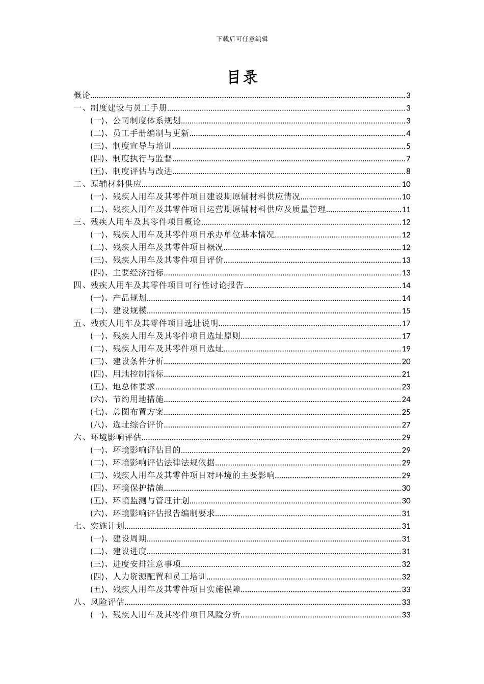 2024年残疾人用车及其零件项目投资分析及可行性报告_第2页