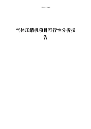 2024年气体压缩机项目可行性分析报告