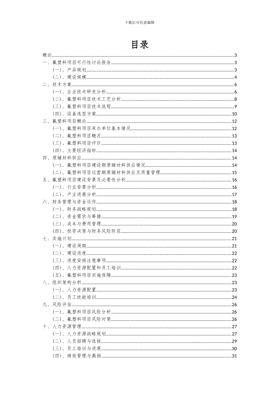 2024年氟塑料项目可行性分析报告_第2页