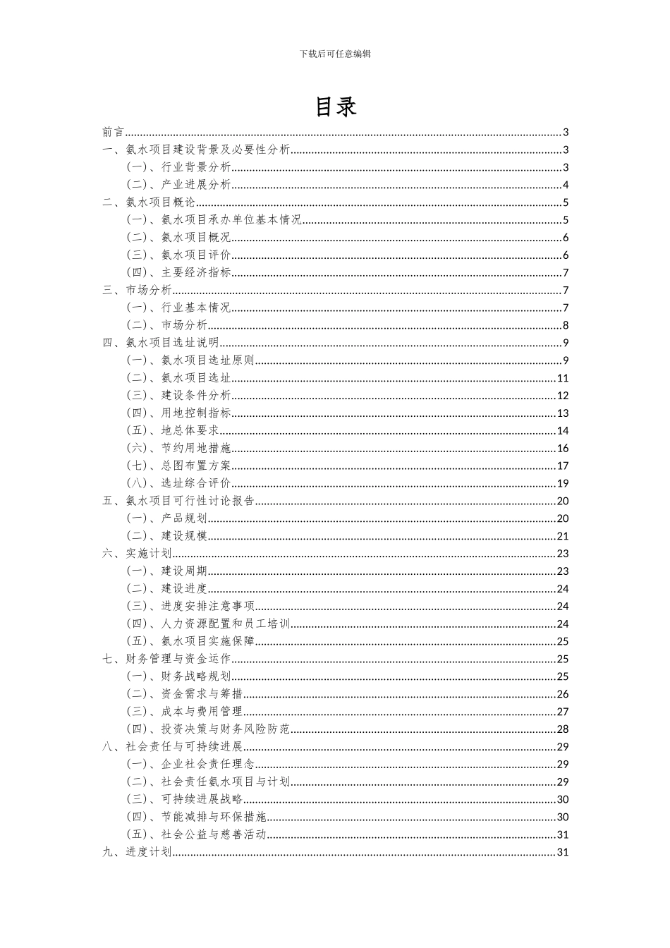 2024年氨水项目可行性研究报告_第2页