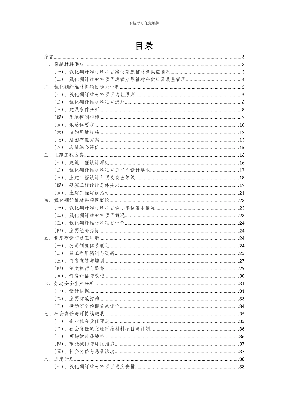 2024年氮化硼纤维材料项目投资分析及可行性报告_第2页