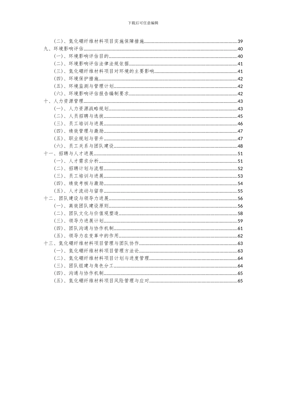 2024年氮化硼纤维材料项目投资分析及可行性报告_第3页