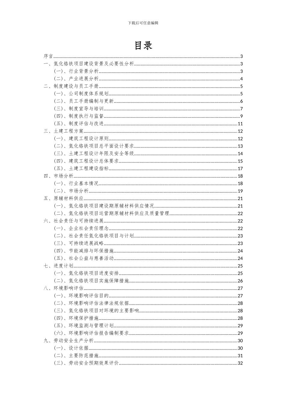 2024年氮化铬铁项目可行性分析报告_第2页