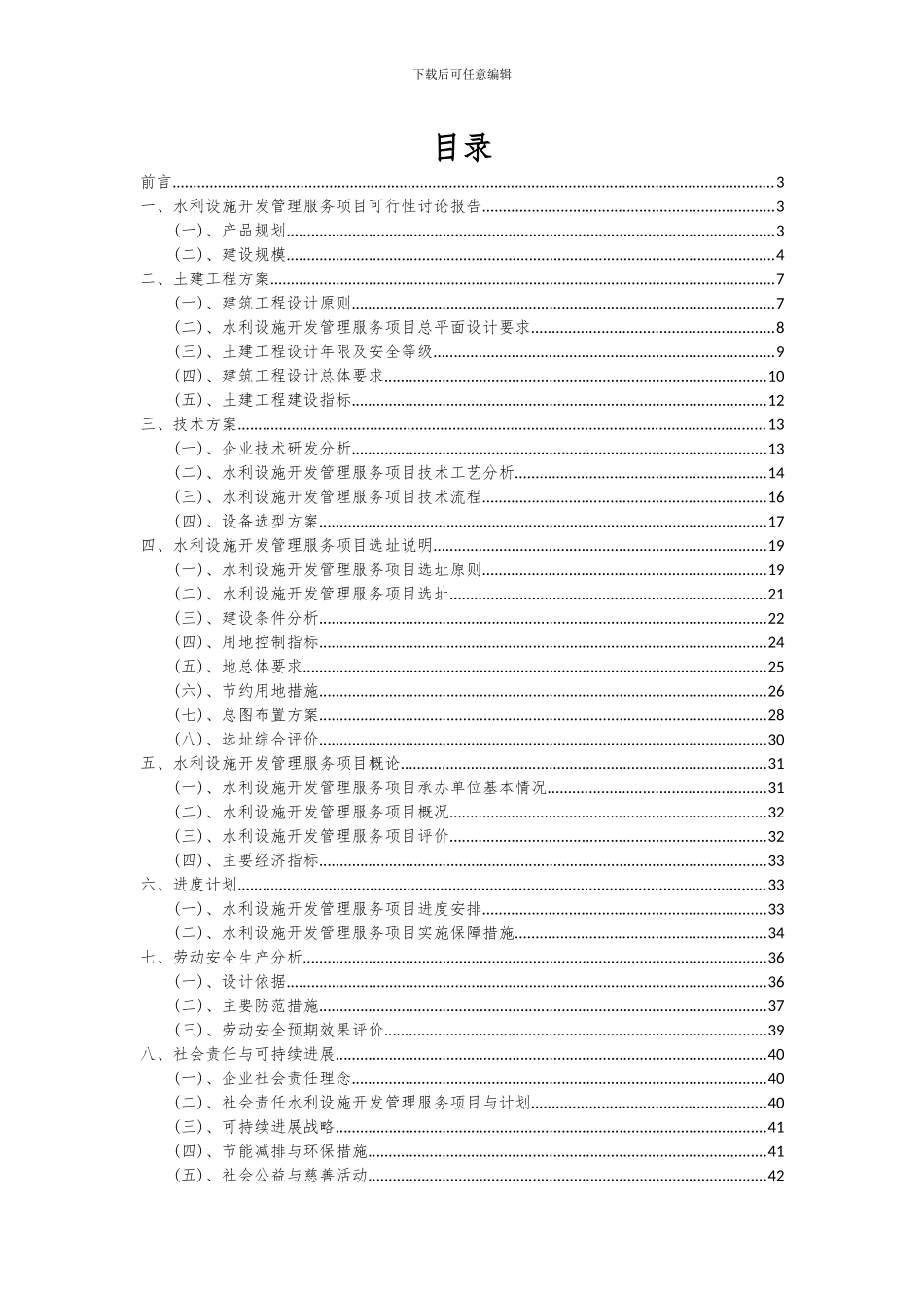 2024年水利设施开发管理服务项目可行性研究报告_第2页