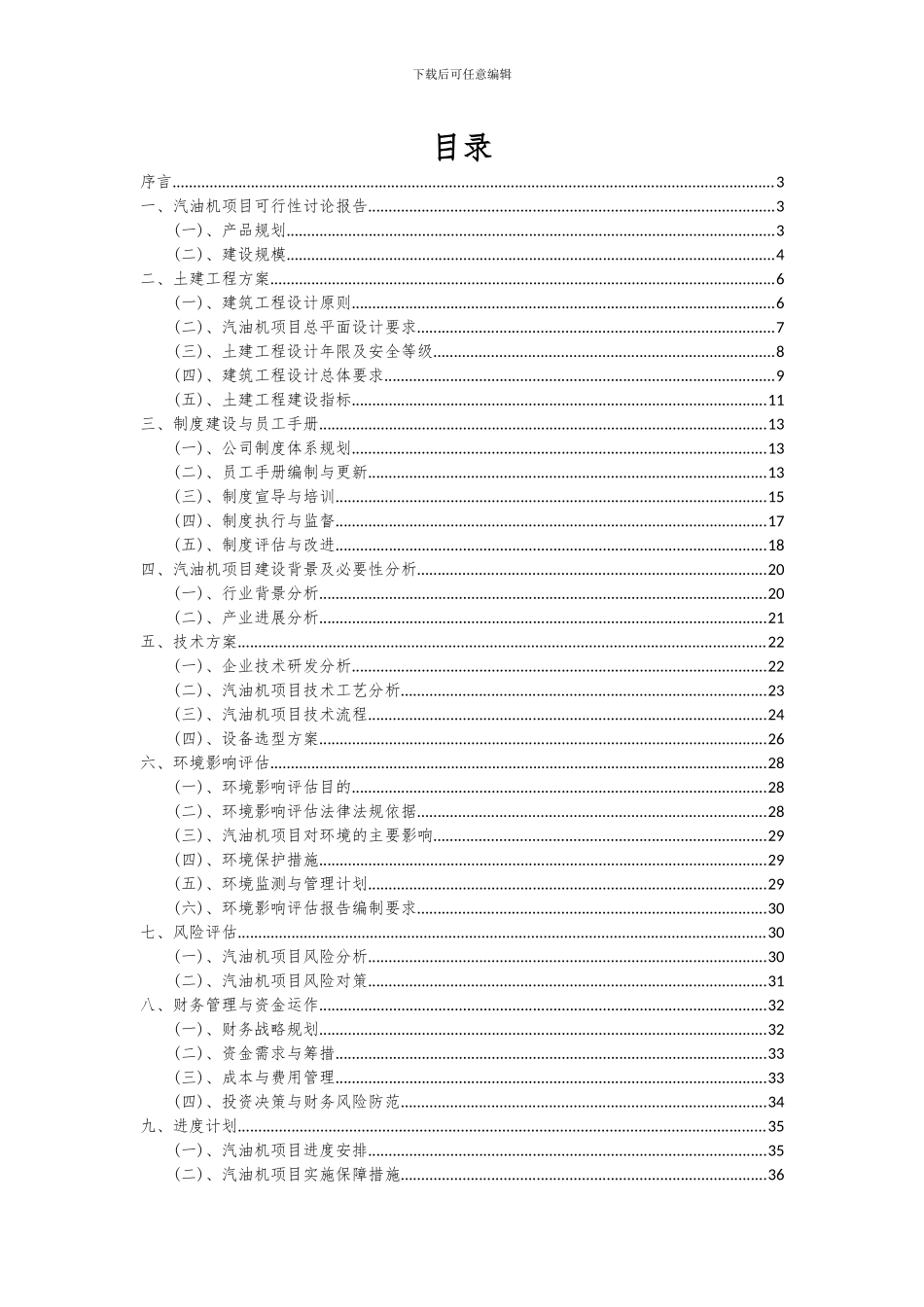 2024年汽油机项目投资分析及可行性报告_第2页