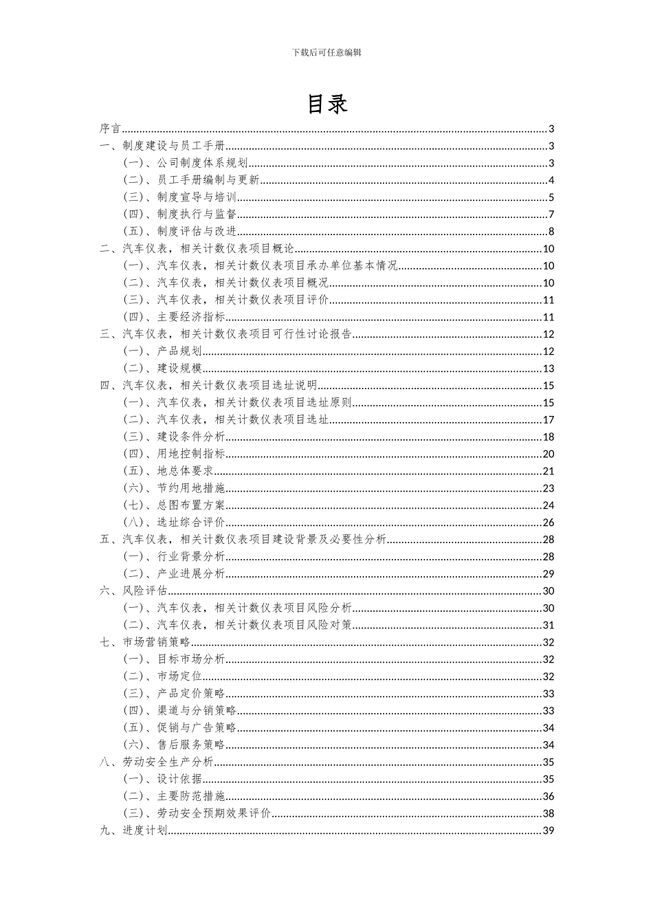 2024年汽车仪表-相关计数仪表项目可行性研究报告_第2页
