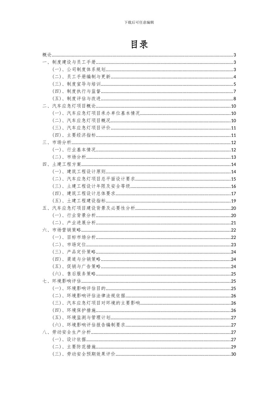 2024年汽车应急灯项目可行性分析报告_第2页