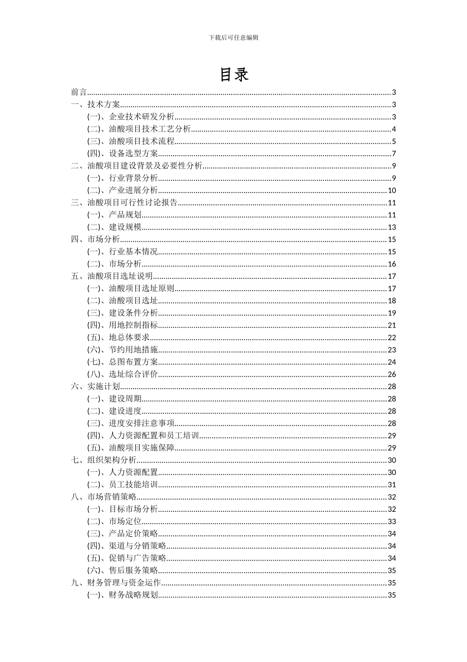 2024年油酸项目可行性分析报告_第2页