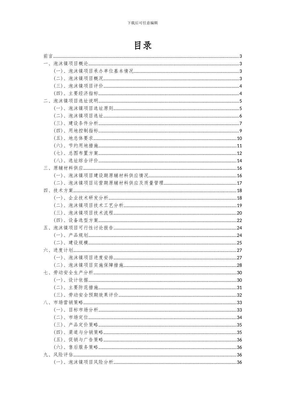 2024年泡沫镍项目投资分析及可行性报告_第2页