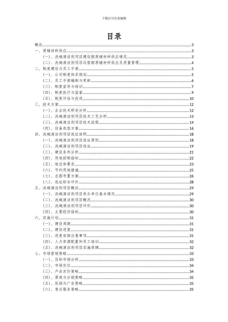 2024年洗碗清洁剂项目投资分析及可行性报告_第2页