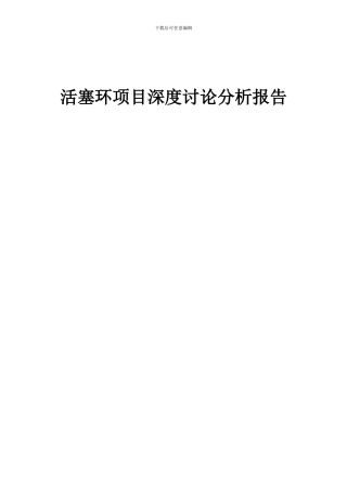 2024年活塞环项目深度研究分析报告