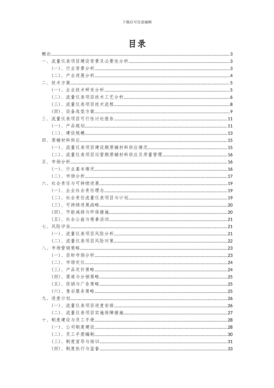 2024年流量仪表项目投资分析及可行性报告_第2页
