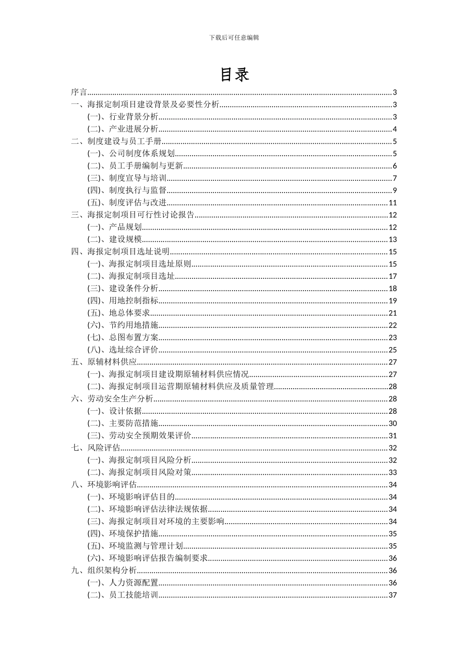 2024年海报定制项目投资分析及可行性报告_第2页