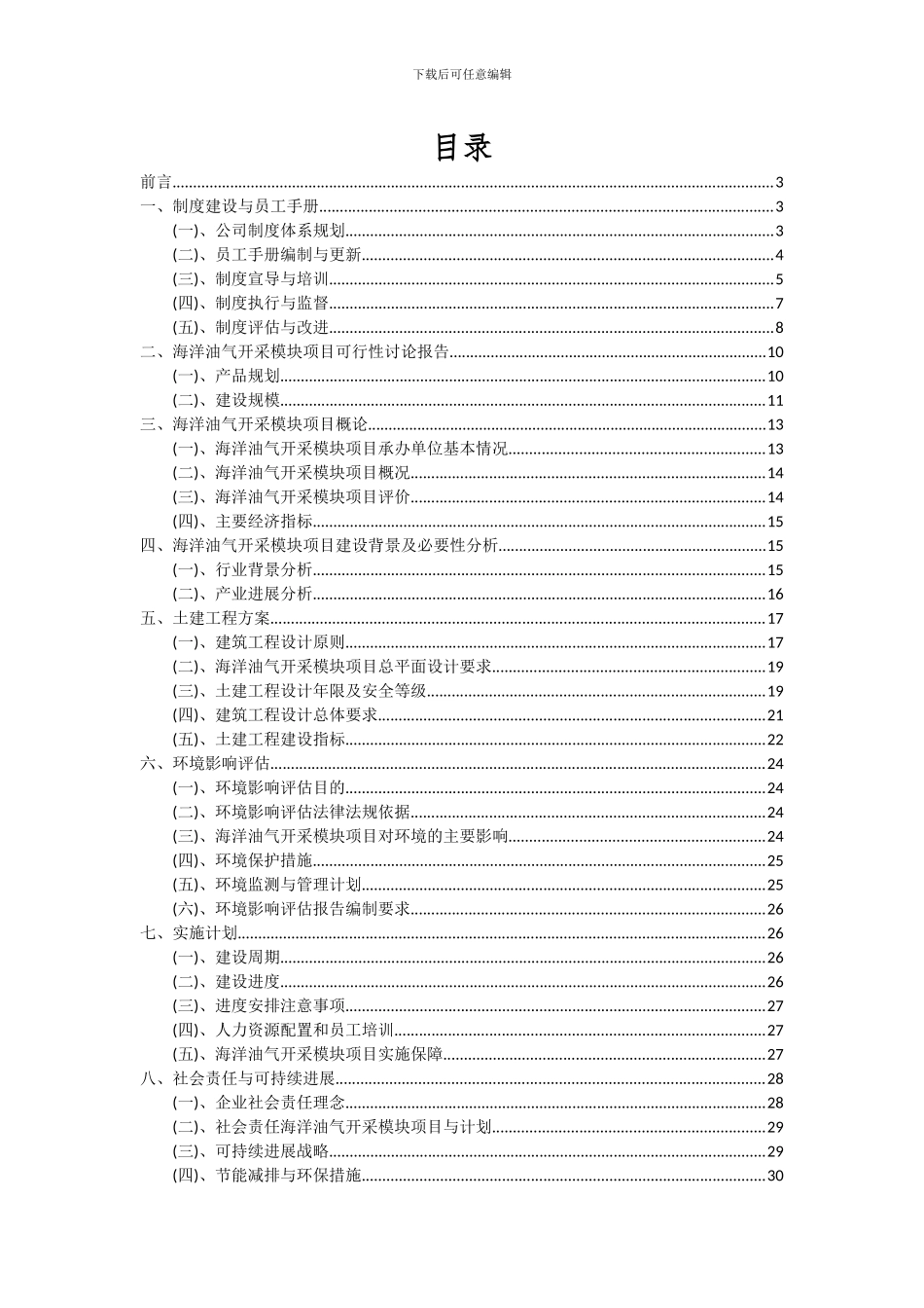 2024年海洋油气开采模块项目可行性研究报告_第2页