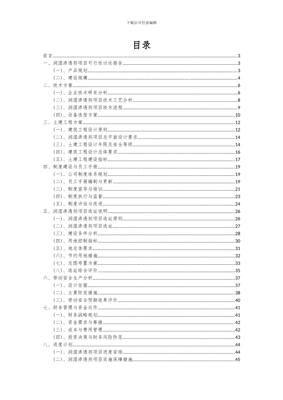 2024年润湿渗透剂项目可行性分析报告_第2页