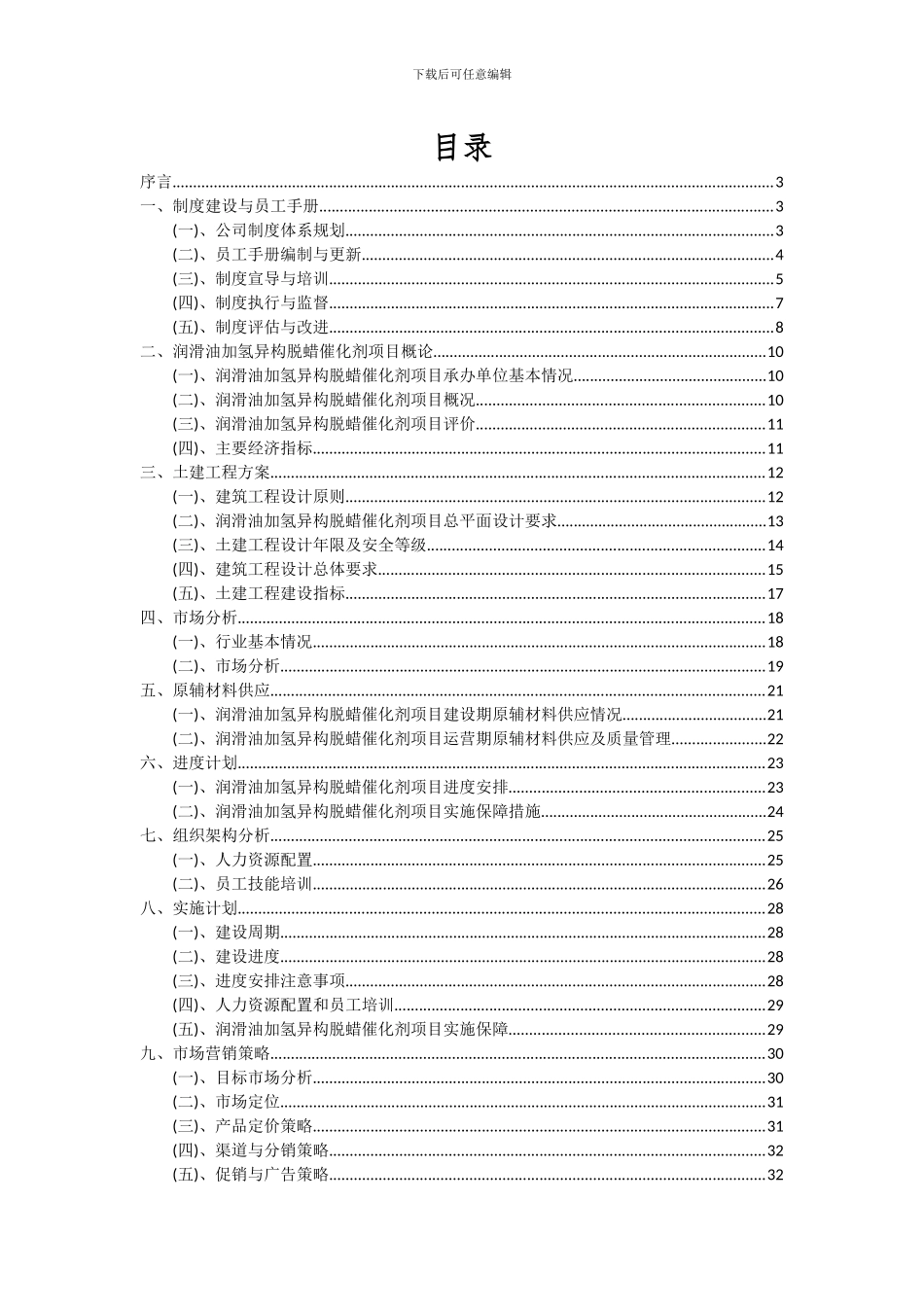 2024年润滑油加氢异构脱蜡催化剂项目可行性分析报告_第2页