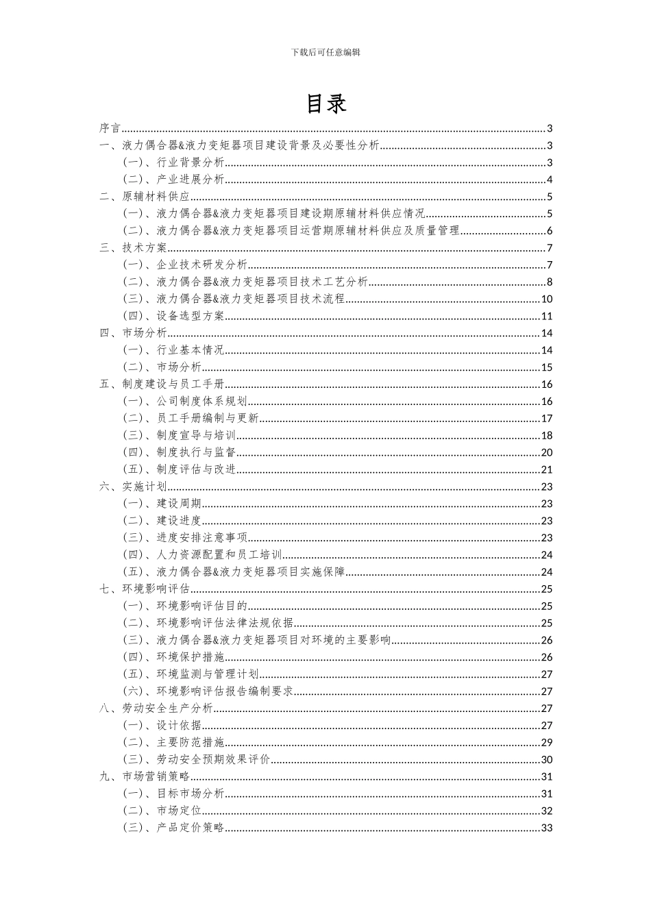 2024年液力偶合器&液力变矩器项目投资分析及可行性报告_第2页