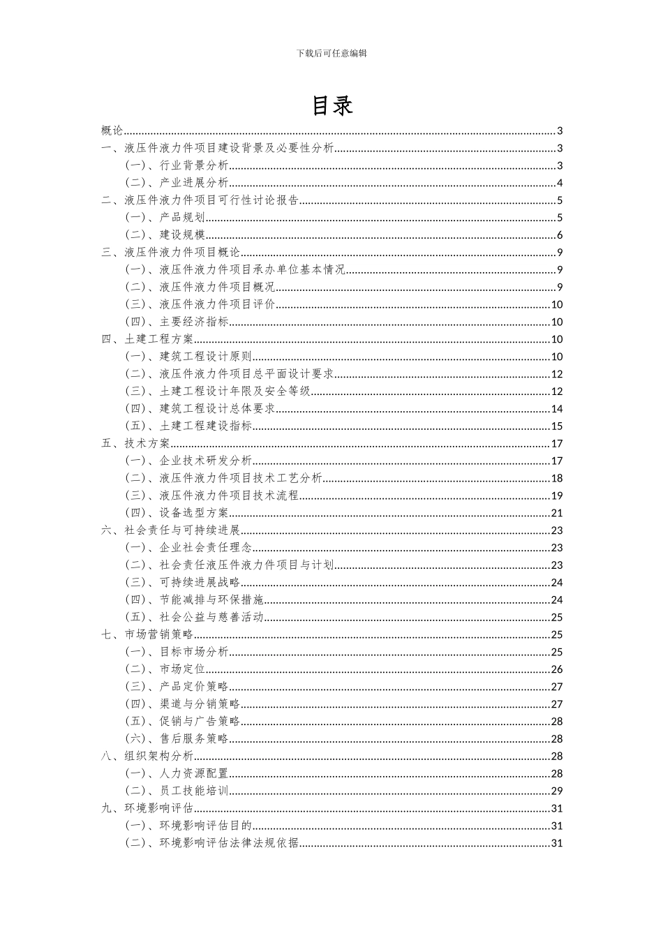 2024年液压件液力件项目投资分析及可行性报告_第2页