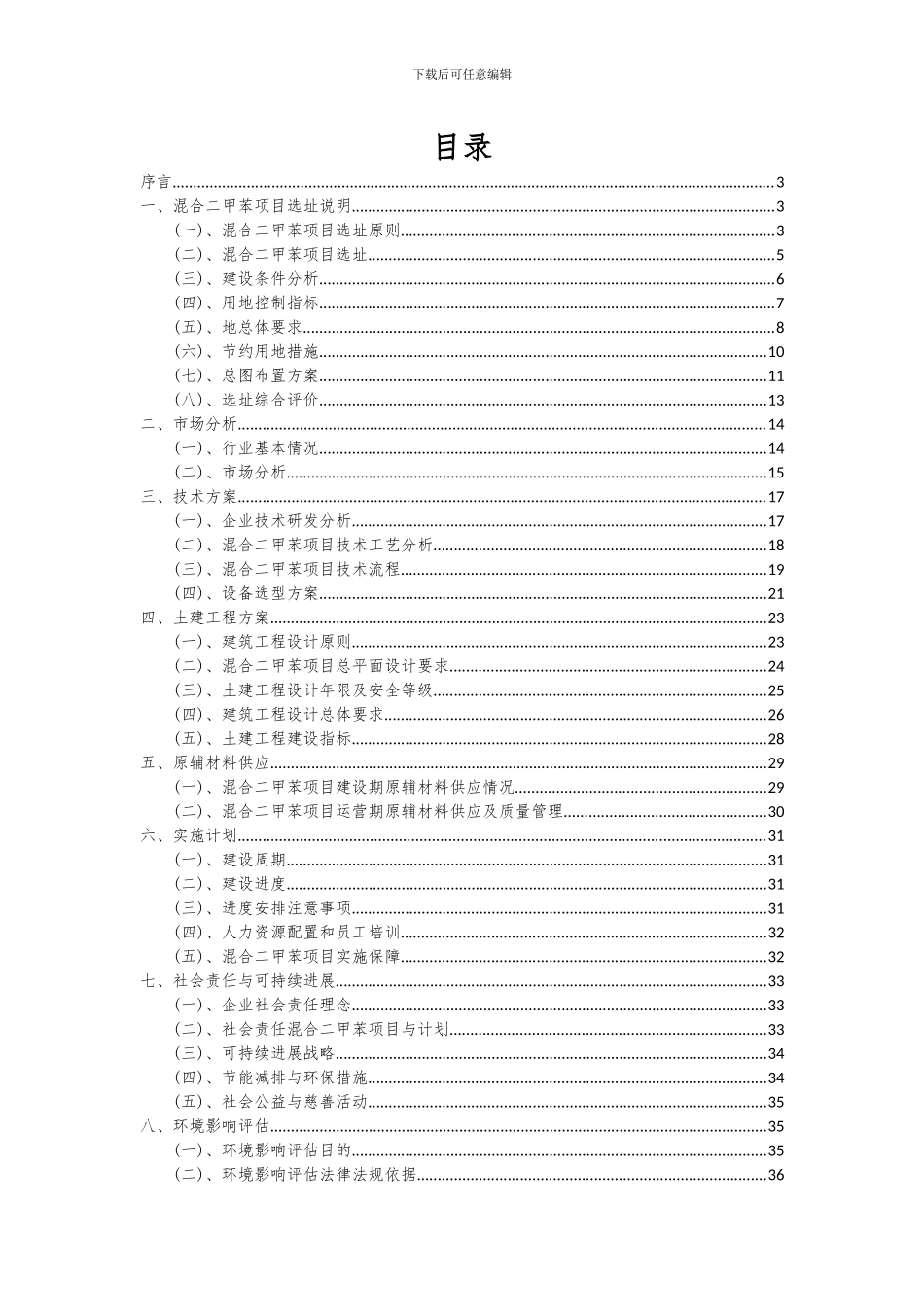 2024年混合二甲苯项目可行性分析报告_第2页