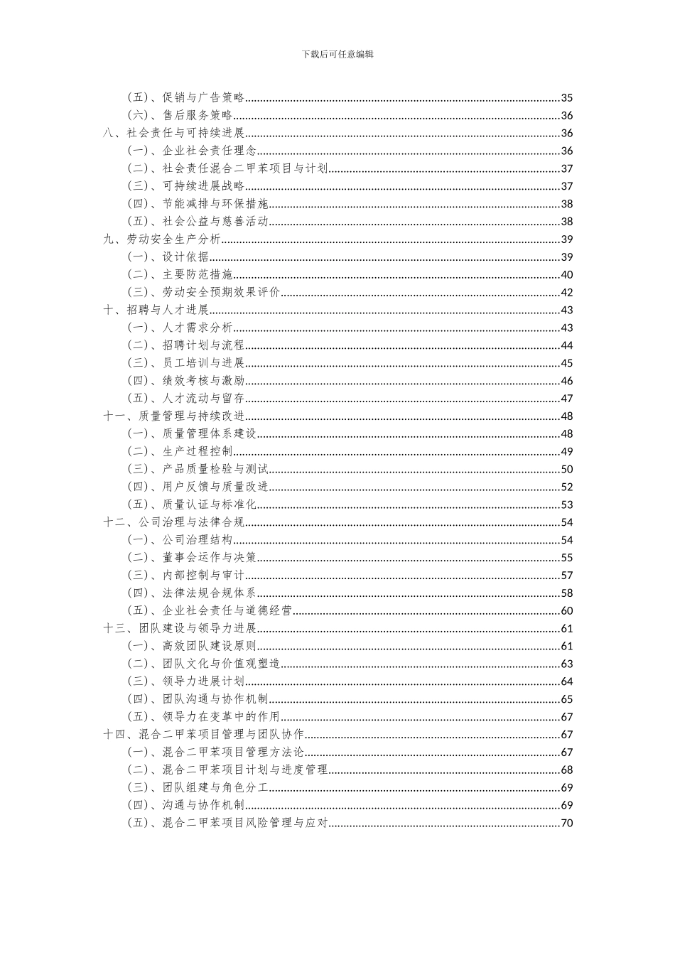 2024年混合二甲苯项目投资分析及可行性报告_第3页