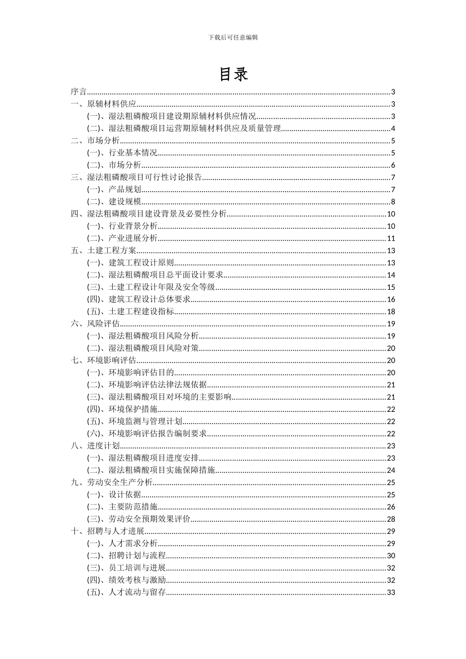 2024年湿法粗磷酸项目投资分析及可行性报告_第2页