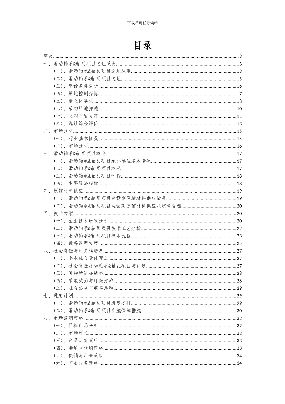2024年滑动轴承&轴瓦项目可行性研究报告_第2页