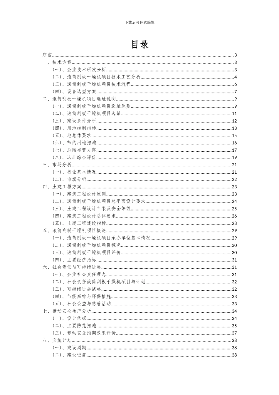 2024年滚筒刮板干燥机项目投资分析及可行性报告_第2页