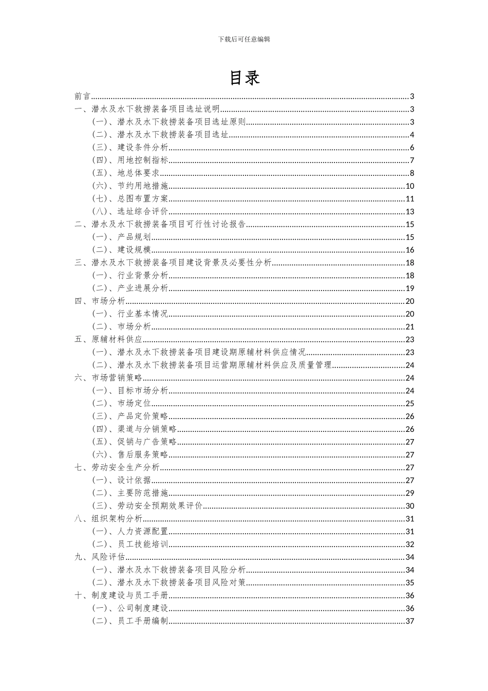 2024年潜水及水下救捞装备项目投资分析及可行性报告_第2页