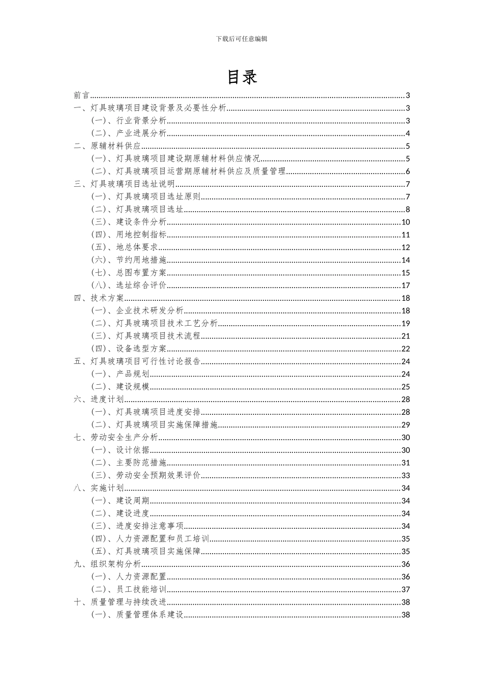 2024年灯具玻璃项目可行性分析报告_第2页