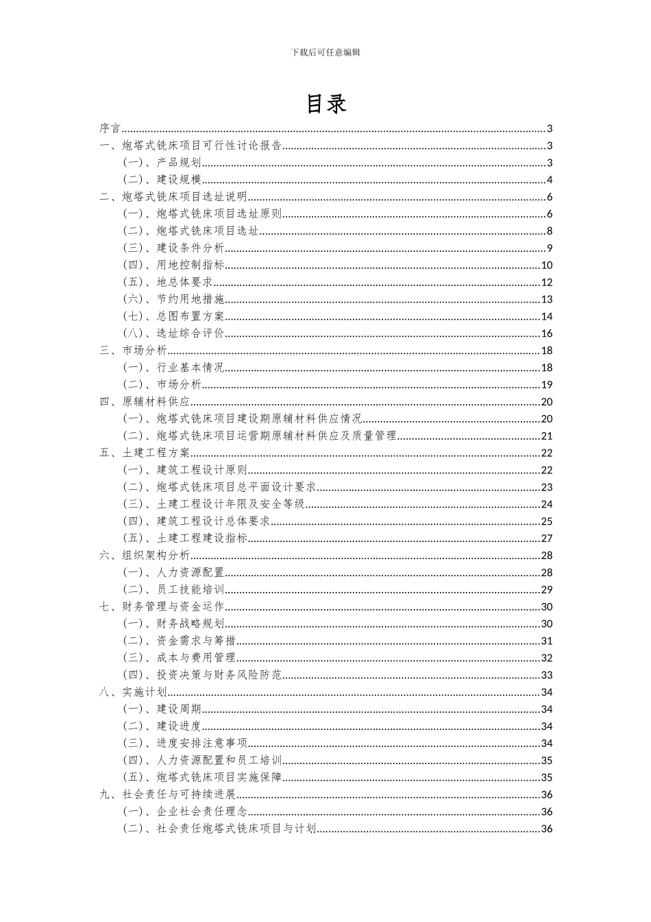 2024年炮塔式铣床项目投资分析及可行性报告_第2页