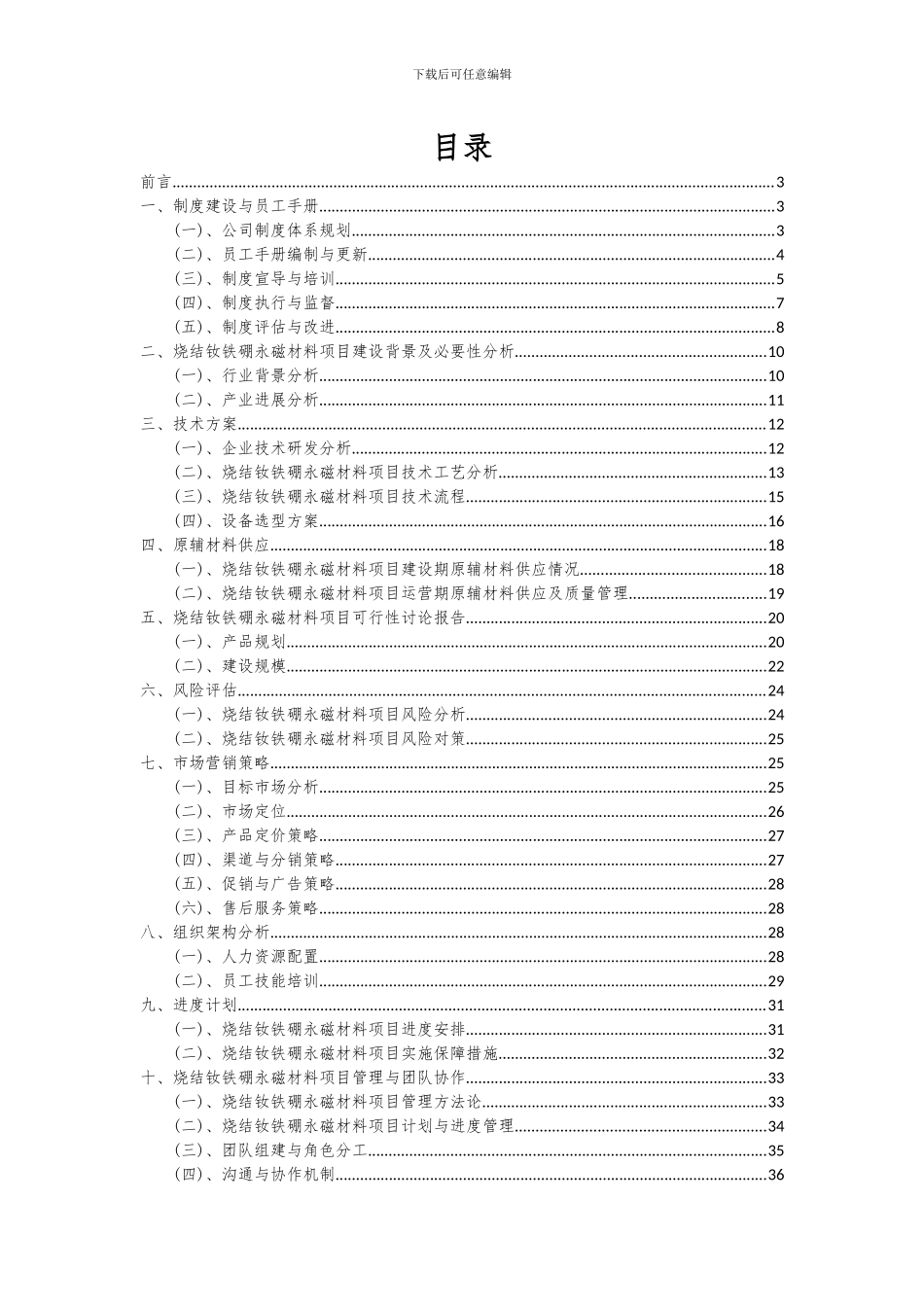 2024年烧结钕铁硼永磁材料项目深度研究分析报告_第2页