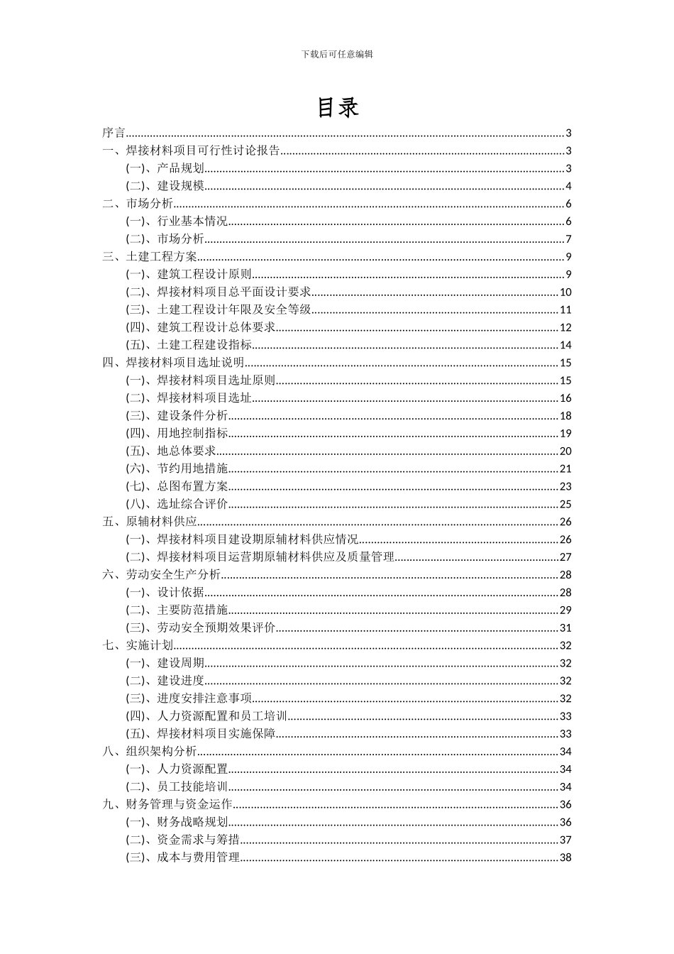 2024年焊接材料项目投资分析及可行性报告_第2页