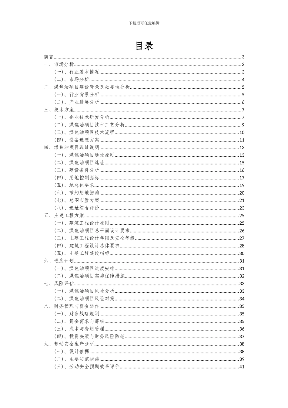 2024年煤焦油项目可行性研究报告_第2页