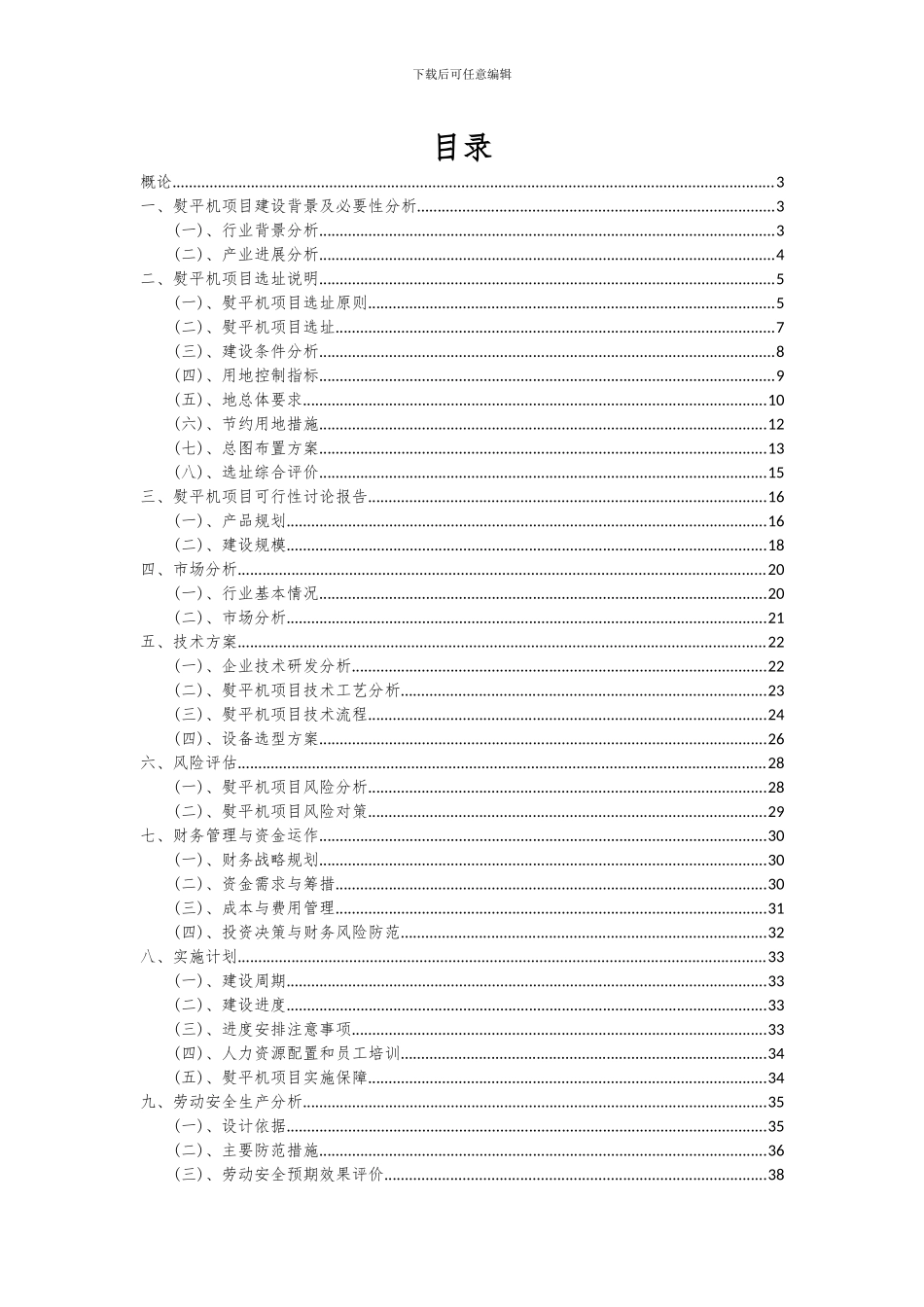 2024年熨平机项目投资分析及可行性报告_第2页