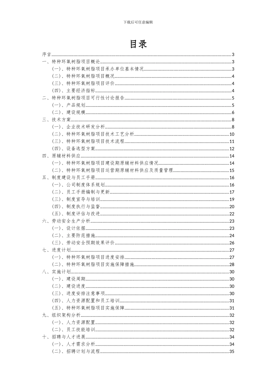 2024年特种环氧树脂项目可行性分析报告_第2页