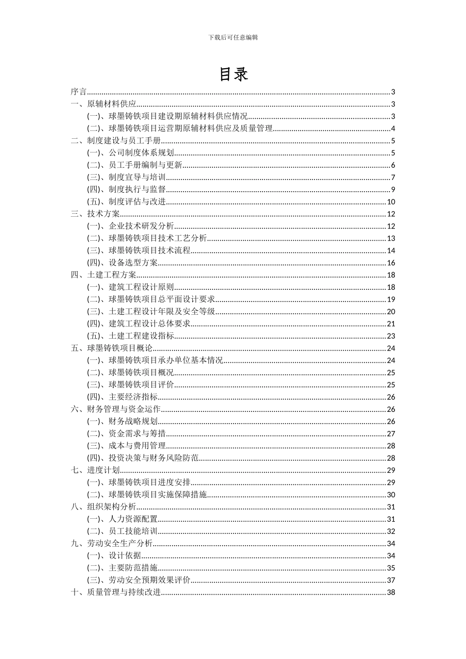 2024年球墨铸铁项目投资分析及可行性报告_第2页