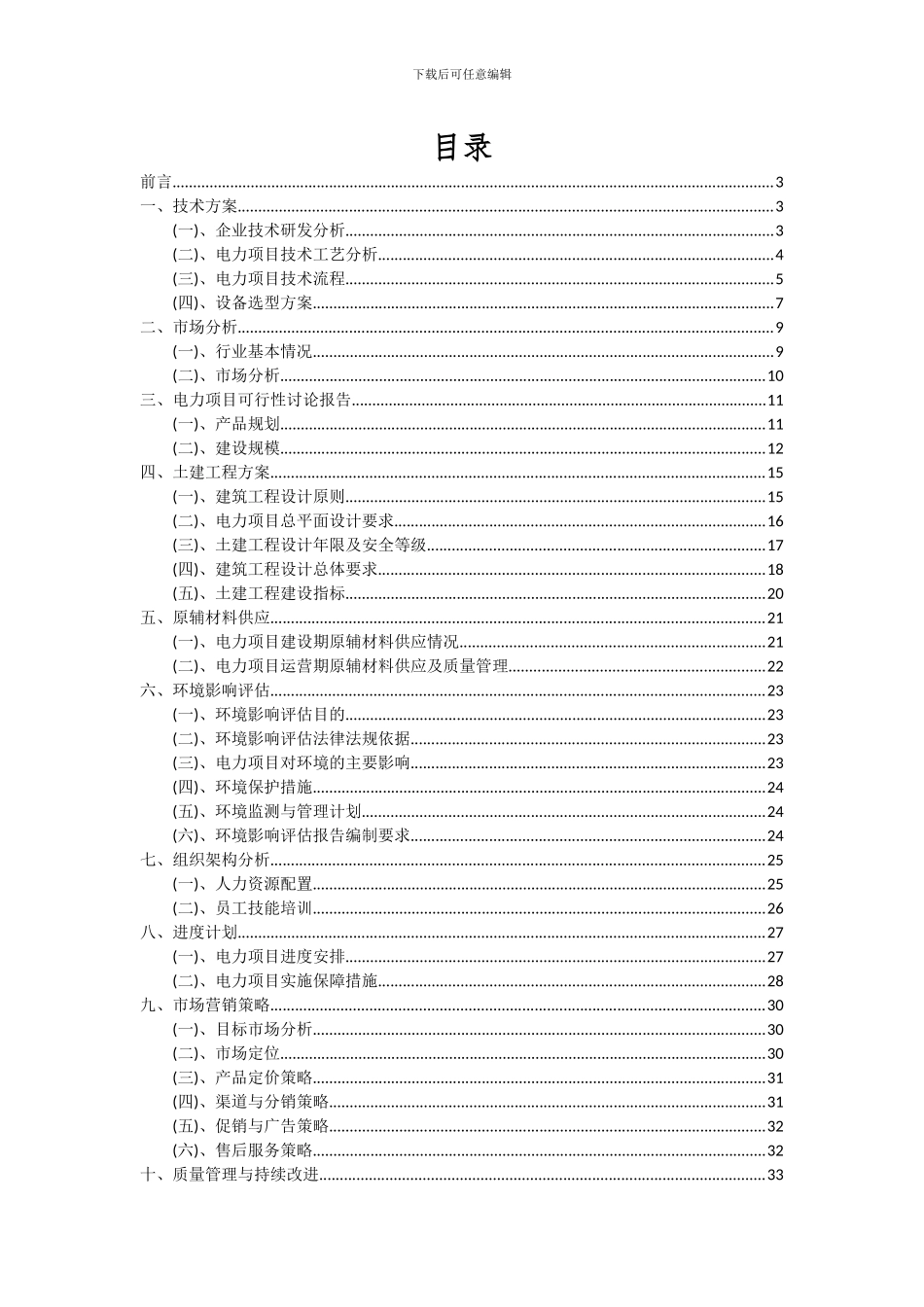 2024年电力项目可行性研究报告_第2页