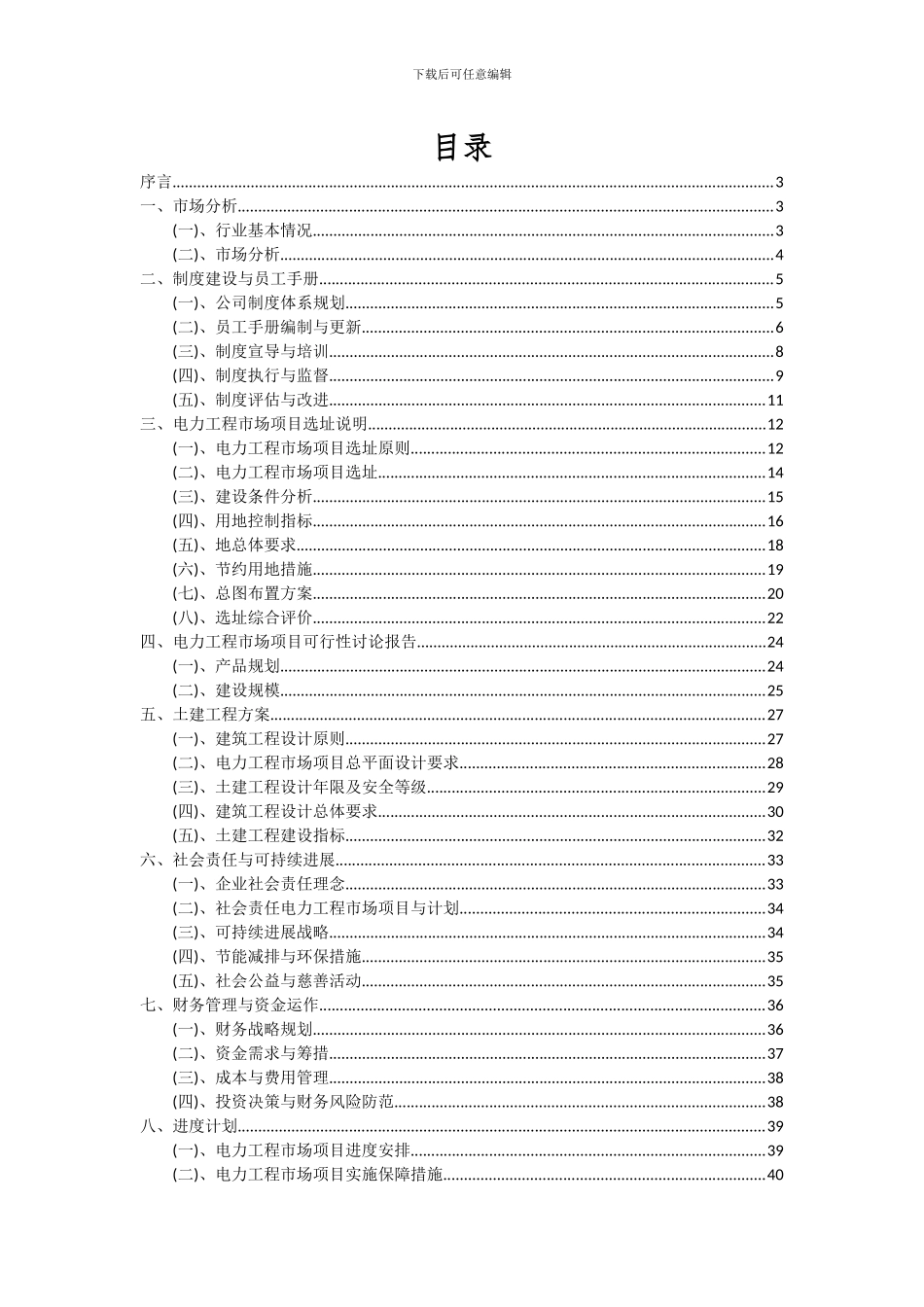 2024年电力工程市场项目深度研究分析报告_第2页