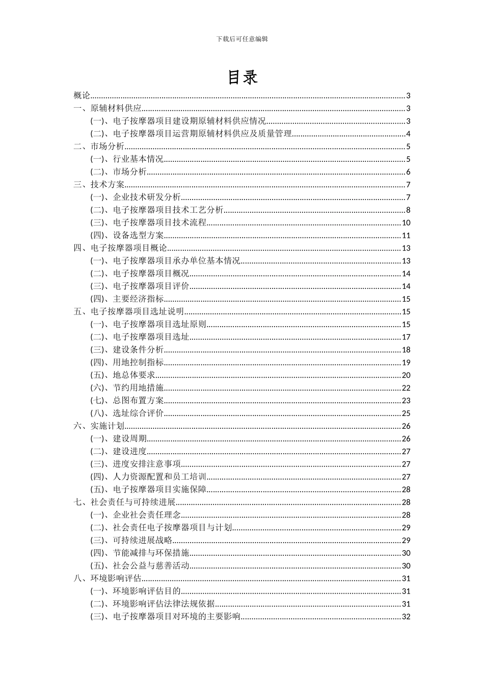 2024年电子按摩器项目可行性分析报告_第2页