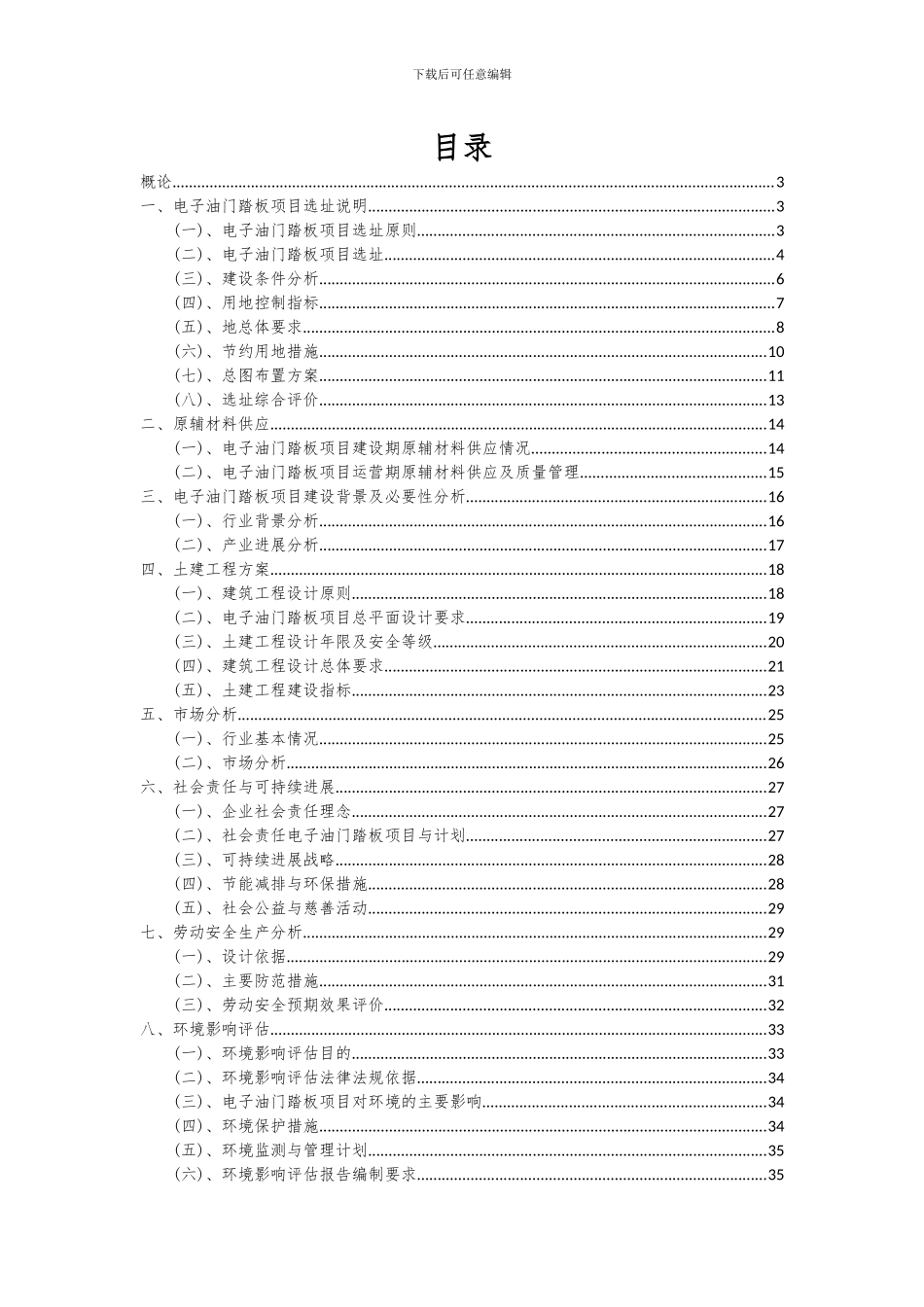 2024年电子油门踏板项目可行性分析报告_第2页