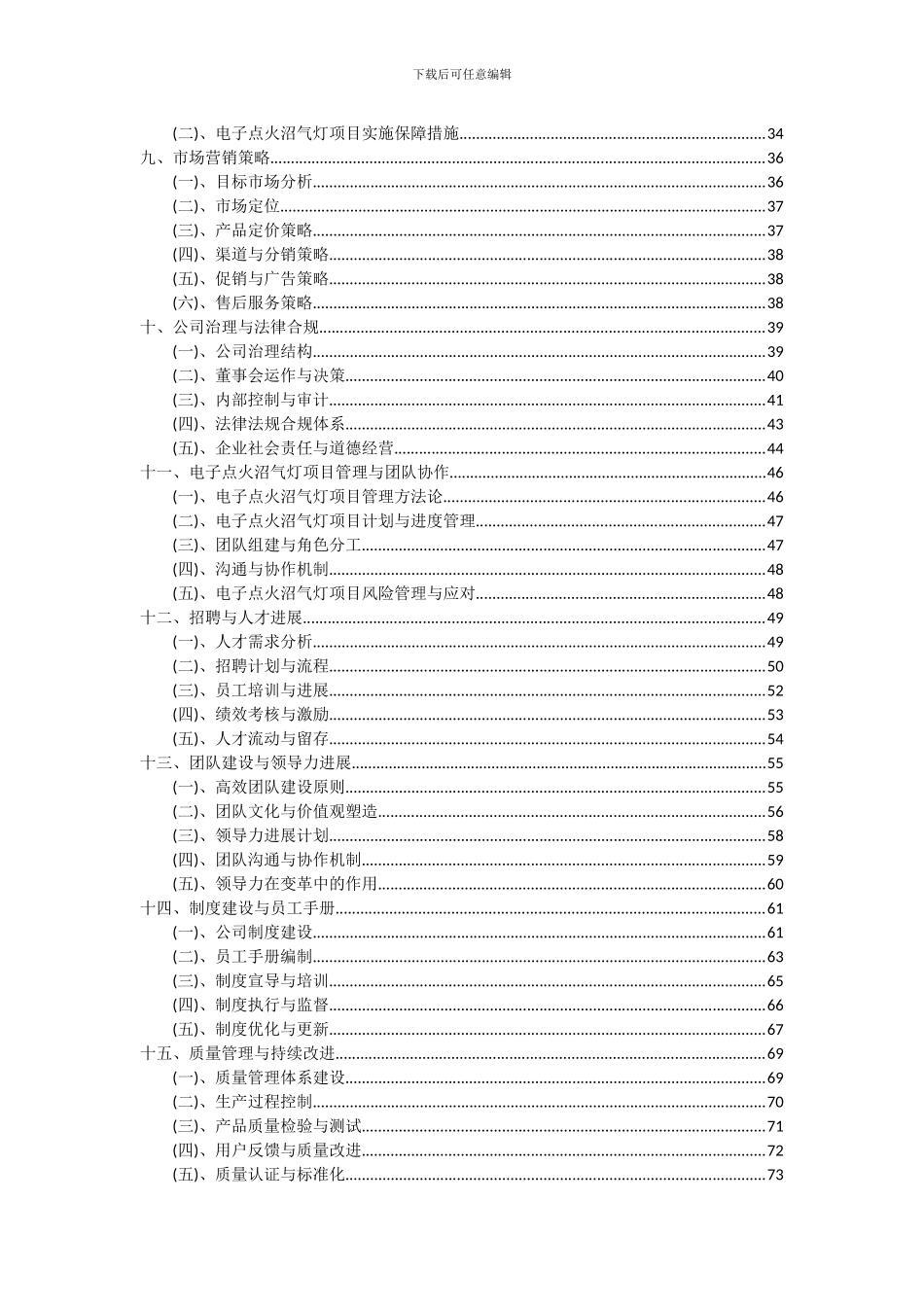 2024年电子点火沼气灯项目可行性研究报告_第3页