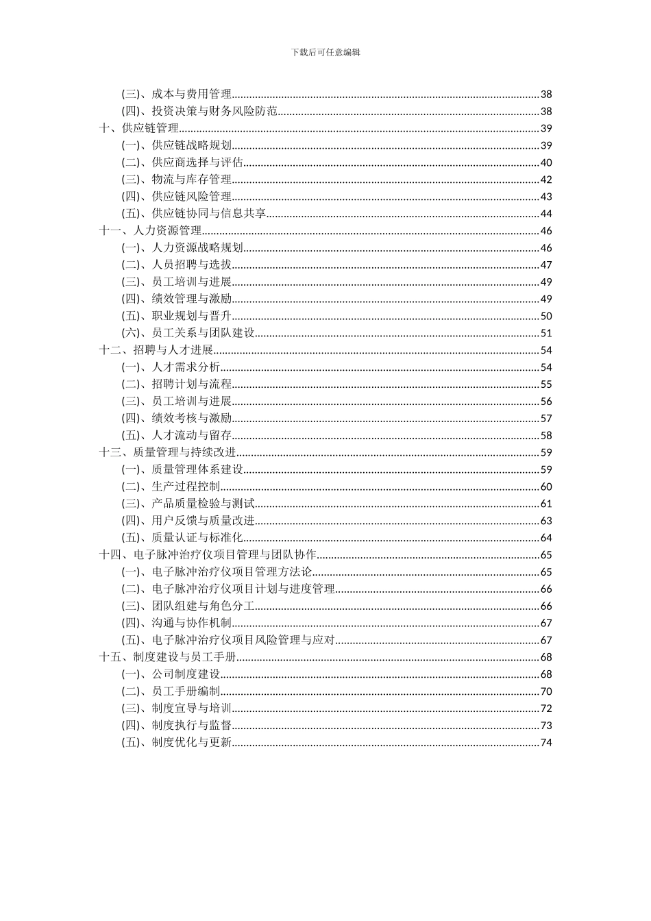 2024年电子脉冲治疗仪项目投资分析及可行性报告_第3页