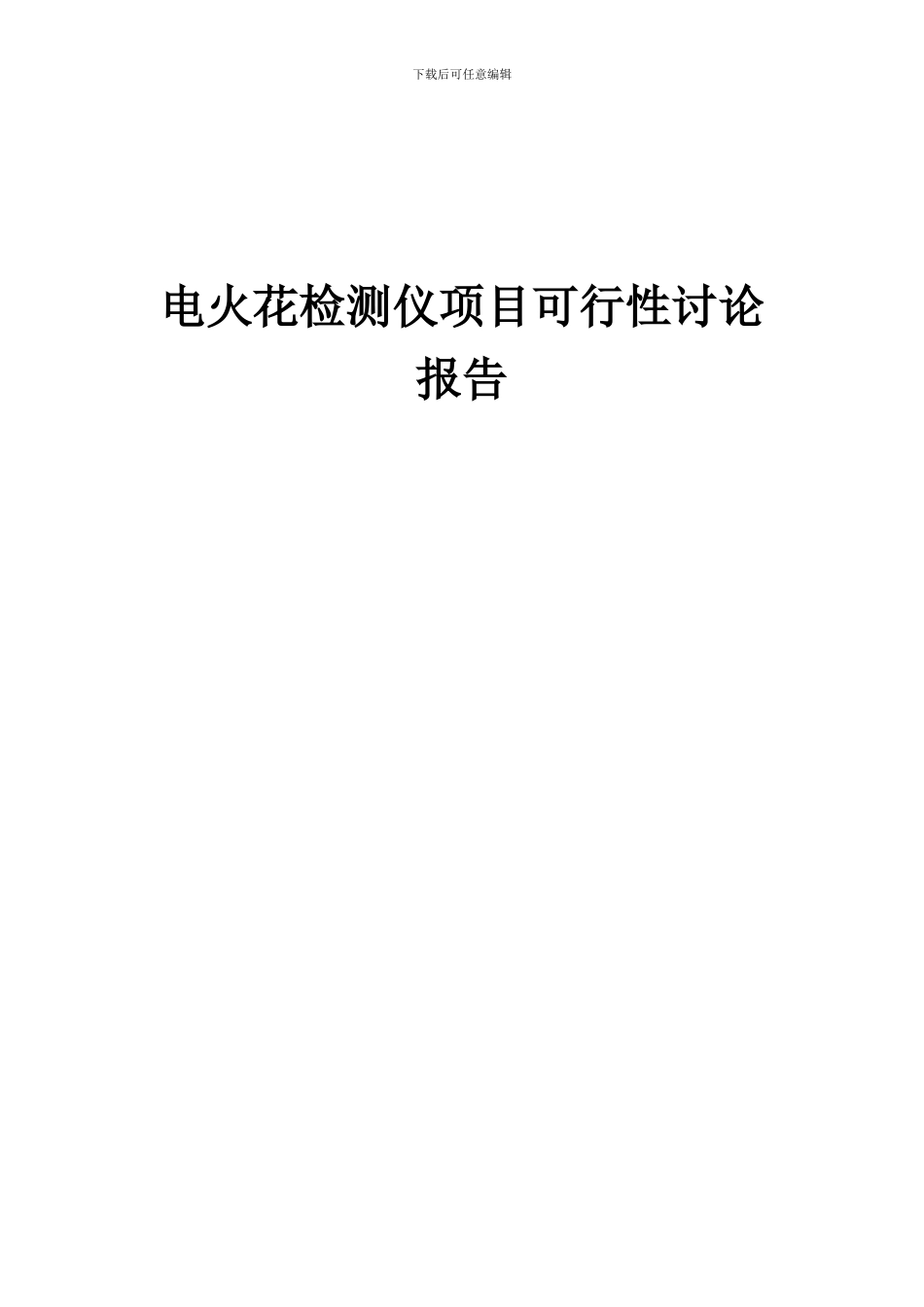 2024年电火花检测仪项目可行性研究报告_第1页